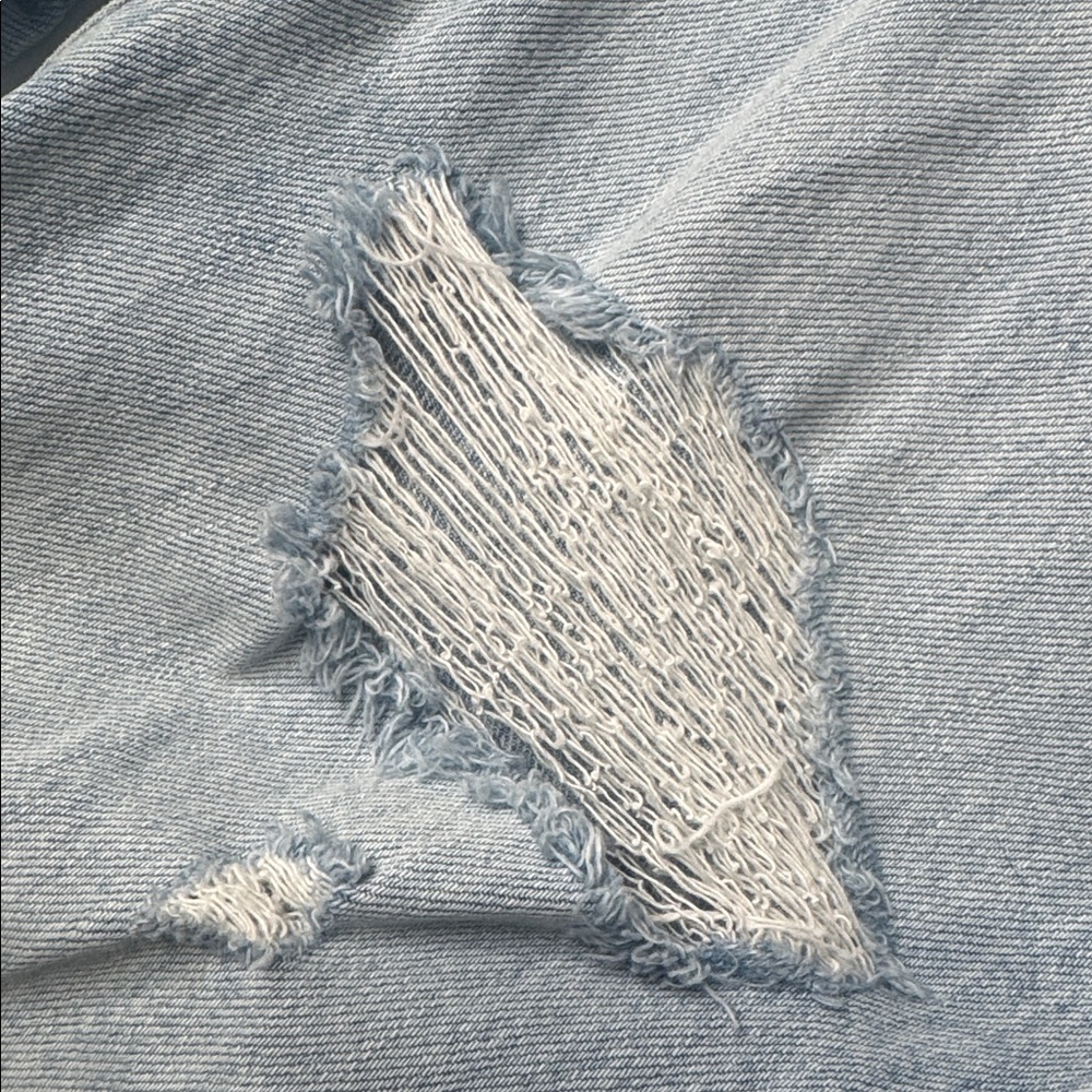 Madewell The Dadjean in light Blue  Wash: Ripped Edition Sz 27 - Picture 6 of 11